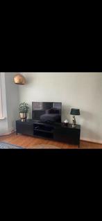 Gratis Zwart Stalen TV Meubel, Ophalen, Gebruikt, 200 cm of meer, Minder dan 100 cm