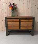 Ladekast | Kledingkast | Vintage kast | Army werkbank, 100 tot 150 cm, 5 laden of meer, Ophalen of Verzenden, Zo goed als nieuw