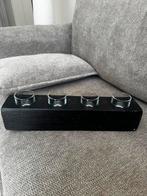 Waxinelichthouder robuust zwart hout, Huis en Inrichting, Ophalen, Gebruikt, Zwart, Hout