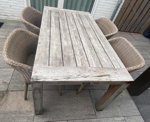 Complete tuinset met 4 stoelen!, Tuin en Terras, Tuinsets en Loungesets, Ophalen