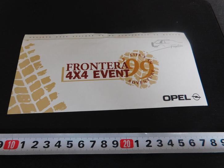 sticker OPEL  Frontera 4x4 Event, Verzamelen, Stickers, Zo goed als nieuw, Ophalen
