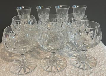 Antiek Kristal Servies - Handgemaakte Glazen Set beschikbaar voor biedingen