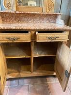 Frans landelijk eiken badkamermeubel kast commode, Ophalen