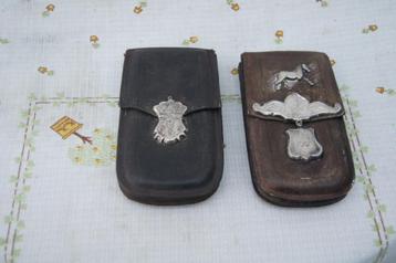 Leren sigaretten houders met zilver beschikbaar voor biedingen