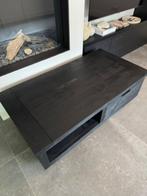 zwarte salontafel van mangohout, Gebruikt, 100 tot 150 cm, Minder dan 50 cm, Rechthoekig