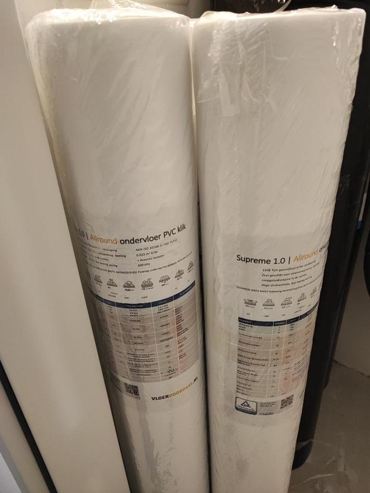 600kPa ondervloer pvc klik Supreme 11dB vloerverwarming €65, Doe-het-zelf en Verbouw, Isolatie en Afdichting, Nieuw, Vloerisolatie