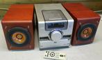 JVC stereo set ex-d1 + wood cone speaker + remote, Ophalen of Verzenden, Gebruikt, JVC