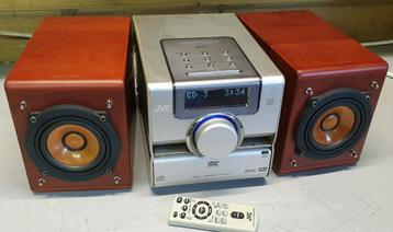 JVC stereo set ex-d1 + wood cone speaker + remote beschikbaar voor biedingen