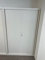 Roldeurkast hoog model wit 4 legborden 120x45x195cm, Ophalen, 100 tot 150 cm, Zo goed als nieuw, Met slot
