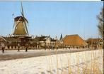 (F473) Fotokaart Woudsend molen De Jager Elfstedentocht 1986, Verzenden, 1980 tot heden, Ongelopen, Friesland