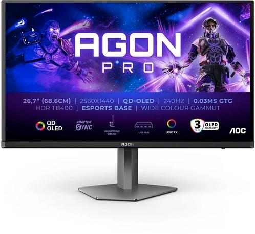 AOC Agon Pro AG276QZD2 qd oled qhd 240hz 0.03ms hdr 400 True, Computers en Software, Monitoren, Zo goed als nieuw, 201 Hz of meer
