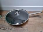 Vivo Wokpan - Perfect voor Roerbakgerechten!, Gebruikt, Ophalen of Verzenden, Rvs, Keramische plaat