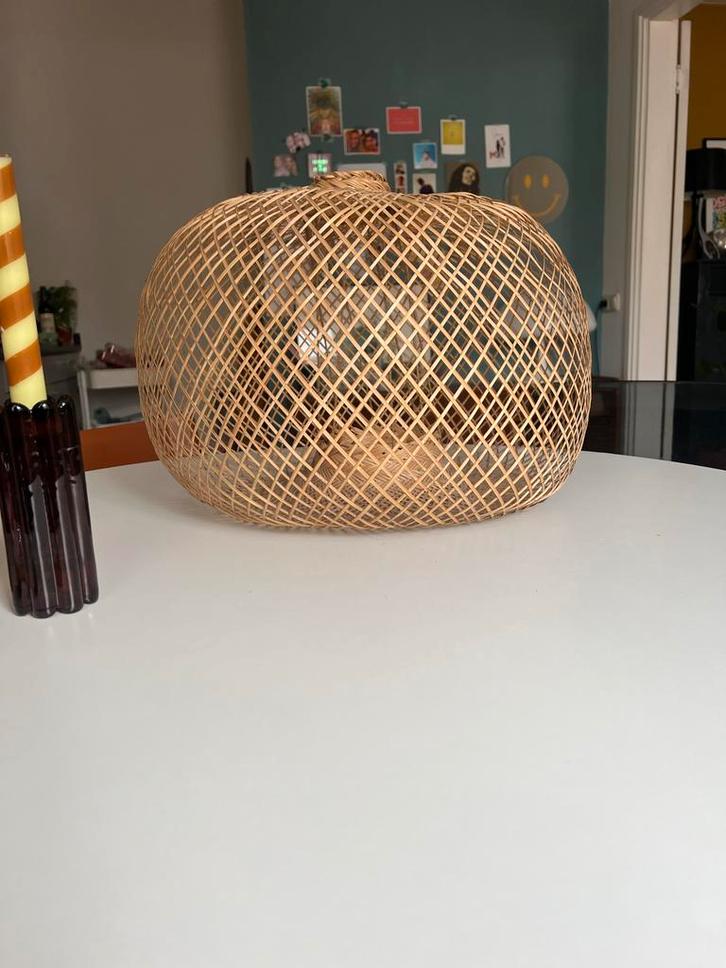 Rodi Hanglamp Nature Bamboo - Bloomingville, Huis en Inrichting, Lampen | Lampenkappen, Zo goed als nieuw, 25 tot 50 cm, Rond