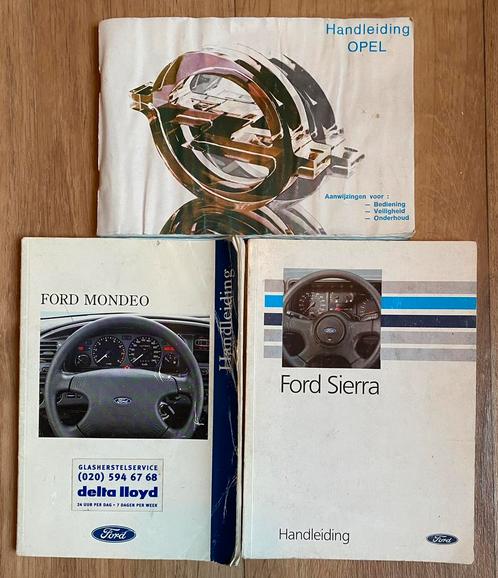 3 x HANDLEIDING FORD SIERRA + FORD MONDEO + OPEL (1978), Auto diversen, Handleidingen en Instructieboekjes, Verzenden