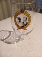 Vintage bierglas uit 1966 Beatrix en Claus, Verzamelen, Ophalen of Verzenden, Zo goed als nieuw, Bierglas