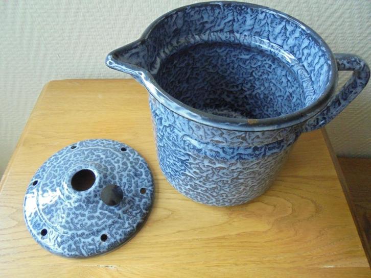 email melkkoker, Antiek en Kunst, Antiek | Emaille, Ophalen of Verzenden