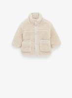 Baby teddy jas met zakken ecru winterjas vest top maat 86, Gebruikt, Jongetje of Meisje, Ophalen of Verzenden, Jasje