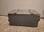 Vintage houten legerkist, Ophalen, Minder dan 50 cm, Gebruikt, 50 tot 100 cm
