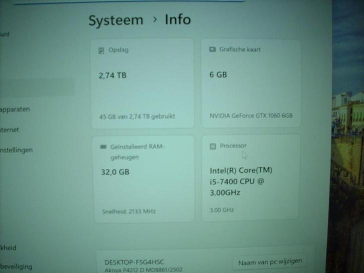 100% legaale Windows 11 500GB M2 32GB DDR4 NVIDIA 6GB 3tb .., Computers en Software, Desktop Pc's, Gebruikt, 3 tot 4 Ghz, HDD
