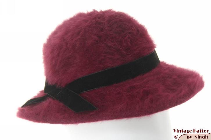 Vintage Dameshoed bordeaux paars konijnenhaar 54 = XS, Kleding | Dames, Hoeden en Petten, Zo goed als nieuw, Hoed, 55 cm (S, 6⅞ inch) of minder