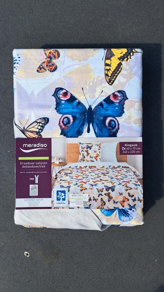 Meradiso Dekbedovertrek Vlinders King Size Nieuw, Huis en Inrichting, Slaapkamer | Beddengoed, Nieuw, Dekbedovertrek, Tweepersoons