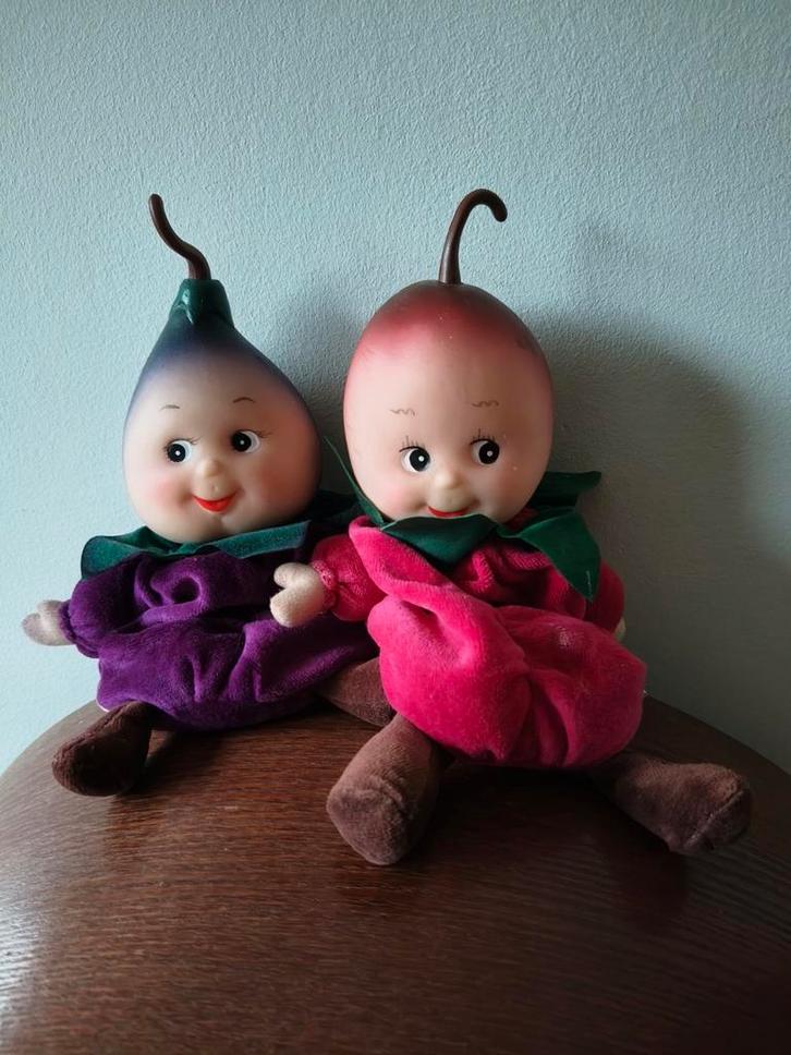 2x Vintage Fruit Babies/Jaren '80-'90, Kinderen en Baby's, Speelgoed | Poppenhuizen, Gebruikt, Poppenhuis, Ophalen