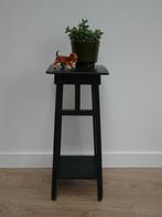 Mooie donkergroene vintage piedestal / plantentafel, Huis en Inrichting, Woonaccessoires | Zuilen en Pilaren, Ophalen, Gebruikt