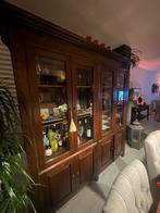 Teak houten vitrinekast - 180x45x195 cm, Huis en Inrichting, Kasten | Vitrinekasten, Ophalen, Gebruikt, Teakhout, 150 tot 200 cm