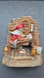 Oud Efteling beeldje schrijvende kabouter, Verzamelen, Efteling, Ophalen of Verzenden, Gebruikt, Beeldje of Poppetje