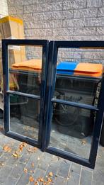 Gratis hardhouten Dubbele Ramen, Doe-het-zelf en Verbouw, Glas en Ramen, Ophalen, Gevelraam of Ruit, Gebruikt, 120 tot 160 cm