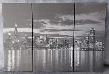 Drieluik skyline Chicago [5793]  [HuWoWa]	 beschikbaar voor biedingen