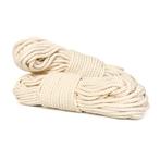 8 mm twisted macrame / regenboog touw katoen ecru 1 kilo, Nieuw, Ophalen of Verzenden