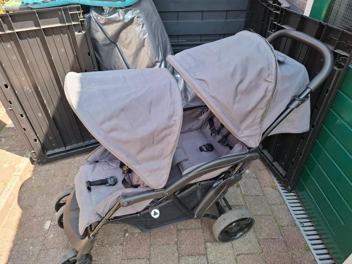 Tweezits Kinderwagen Grijs, Kinderen en Baby's, Kinderwagens en Combinaties, Zo goed als nieuw, Combiwagen, Overige merken, Duowagen