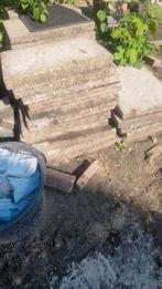 Gratis!  75 grindtegels 60x40, Tuin en Terras, Ophalen, Gebruikt, 10 m² of meer, Beton