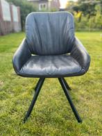 Leren eetkamerstoelen, Huis en Inrichting, Ophalen, Zo goed als nieuw, Bruin, Vijf, Zes of meer stoelen
