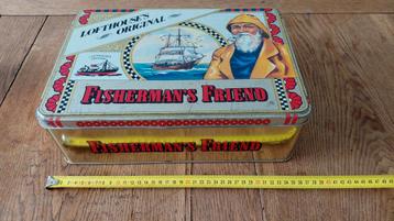 Vintage Fisherman's Friend opbergblik.  beschikbaar voor biedingen