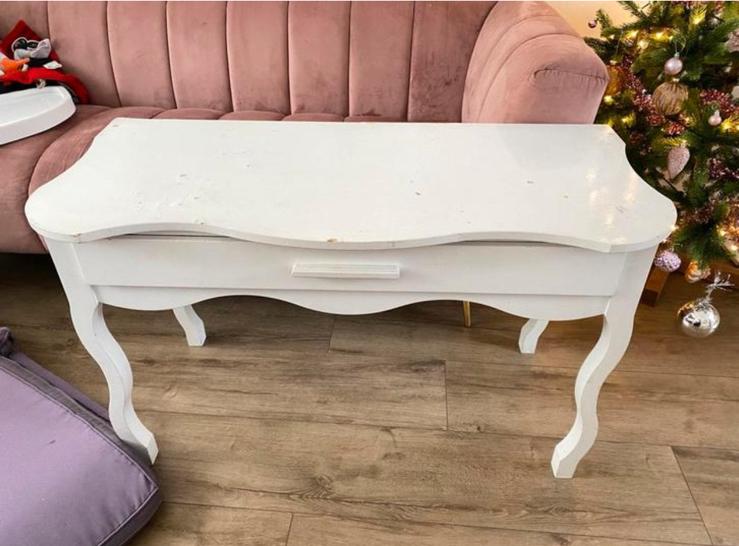 Witte kaptafel makeup tafel OPHALEN TUBBERGEN twente, 100 tot 150 cm, Ophalen of Verzenden, Zo goed als nieuw, 25 tot 50 cm