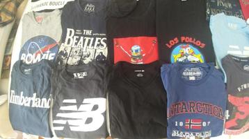 Partij van 18 hippe T-shirts. slechts 2 euro p/st. beschikbaar voor biedingen