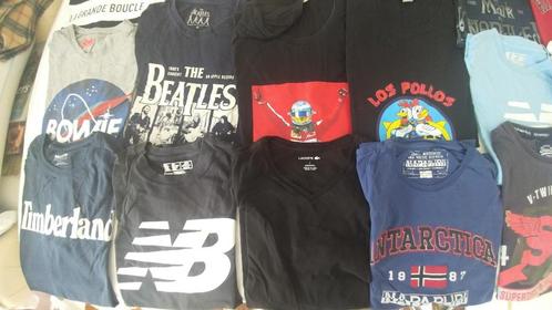 Partij van 18 hippe T-shirts. slechts 2 euro p/st., Kleding | Heren, T-shirts, Zo goed als nieuw, Overige maten, Overige kleuren