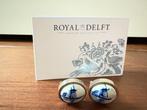 【Royal Delft】 Manchetknopen rond molen, Ophalen, Nieuw, Overige materialen