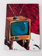 Schilderij op canvas doek, vintage TV afbeelding!, Ophalen of Verzenden