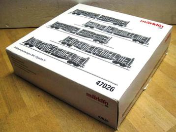 Märklin 47026 Set (5) Houttransportwagens type Roos 639 DB beschikbaar voor biedingen