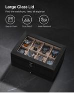 Songmics Horloge /sieraden box nieuw, Ophalen of Verzenden, Nieuw, Overige materialen, Polshorloge