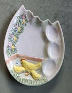 Brocante serveerschaal in vorm van ei voor Pasen, Diversen, Pasen, Ophalen of Verzenden, Gebruikt