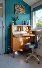 Vintage secretaire van hout, Huis en Inrichting, Ophalen, Gebruikt, 50 tot 100 cm, Met lade(s)