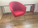 Artifort Megan 4poot vergaderstoel chroom rood stof, Huis en Inrichting, Stoelen, Vijf, Zes of meer stoelen, Design, Metaal, Zo goed als nieuw