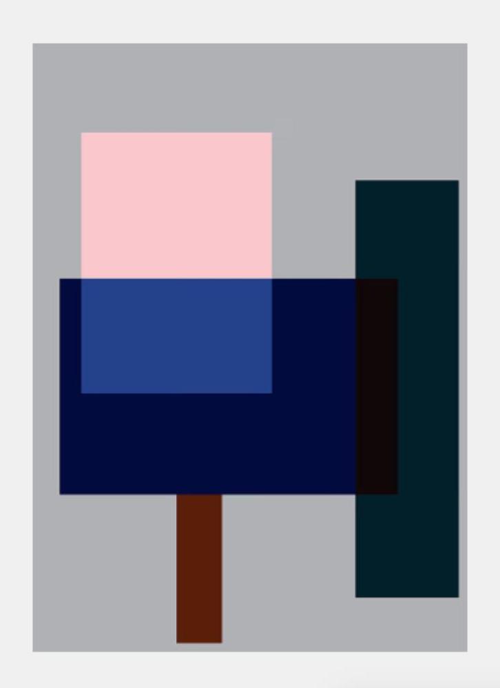 Kunst poster 50x70 - Wrong Geometry 02 - Wrong Studio, Antiek en Kunst, Kunst | Litho's en Zeefdrukken, Ophalen of Verzenden