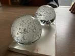 Twee glazen presse-papier met luchtbellen decoratief, Antiek en Kunst, Antiek | Glas en Kristal, Ophalen