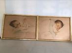 Vintage ,2 baby schilderijtjes Bessie Pease Gurmang, Antiek en Kunst, Antiek | Wandborden en Tegels, Ophalen of Verzenden
