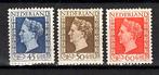 994 nvph 487-489 koningin wilhelmina1947ongebruikt zie scans, Ophalen of Verzenden, Na 1940, Postfris